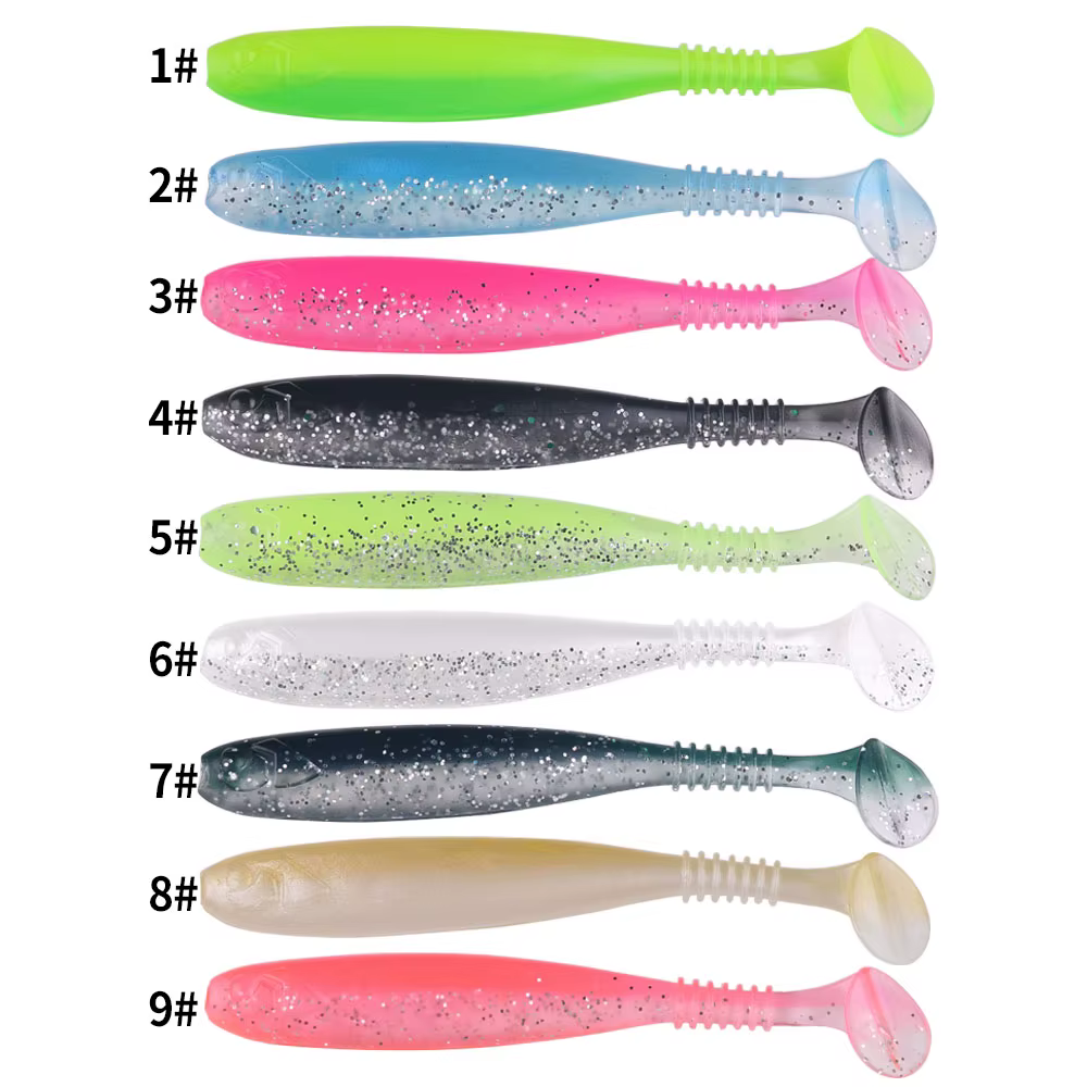 Hengjia Vinilo Swimbait Cola en T Silicona para Carpa Lubina Lucio - imagen 4