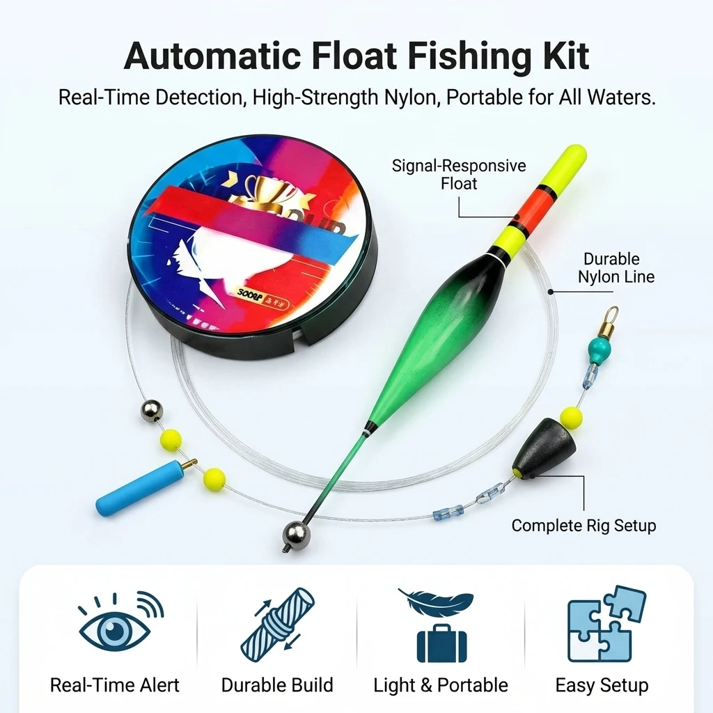 Kit líneas de pesca con flotador automático de nailon resistente - imagen 5