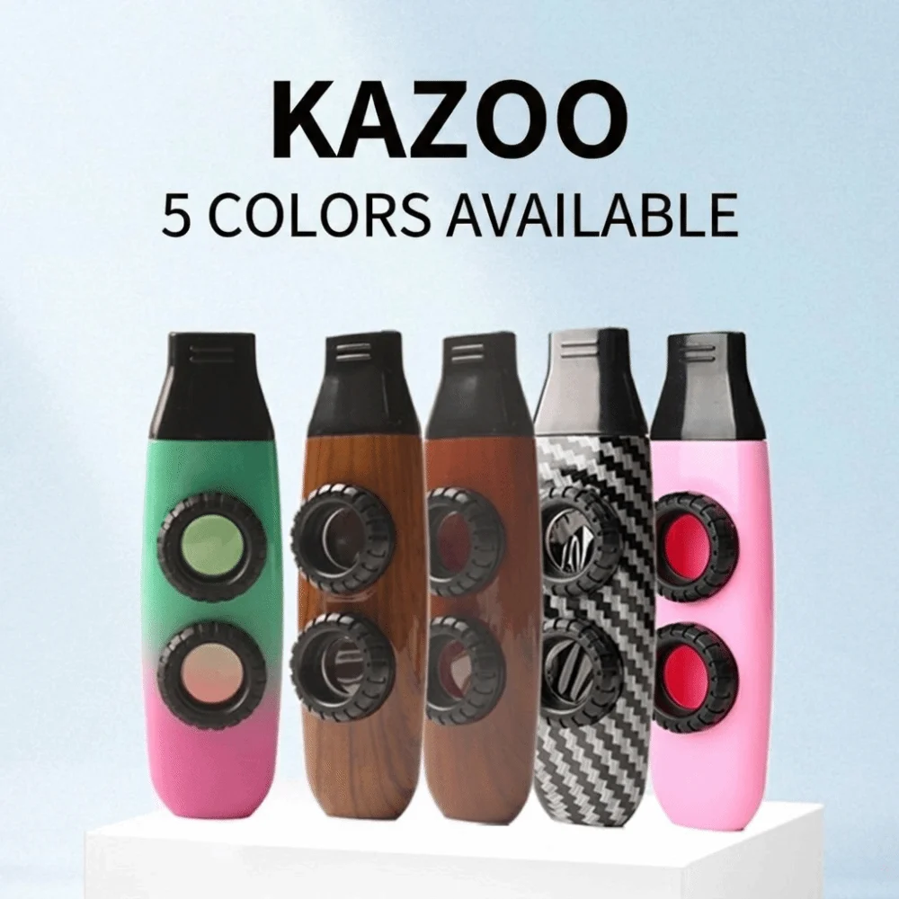 Kazoo ajustable de doble orificio brillante con dos membranas - imagen 2