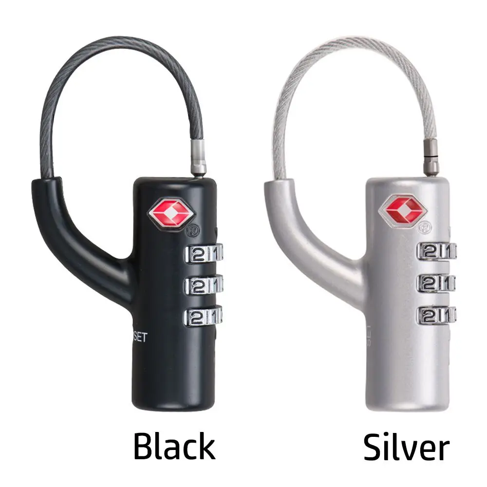 Candado con números y cable de acero