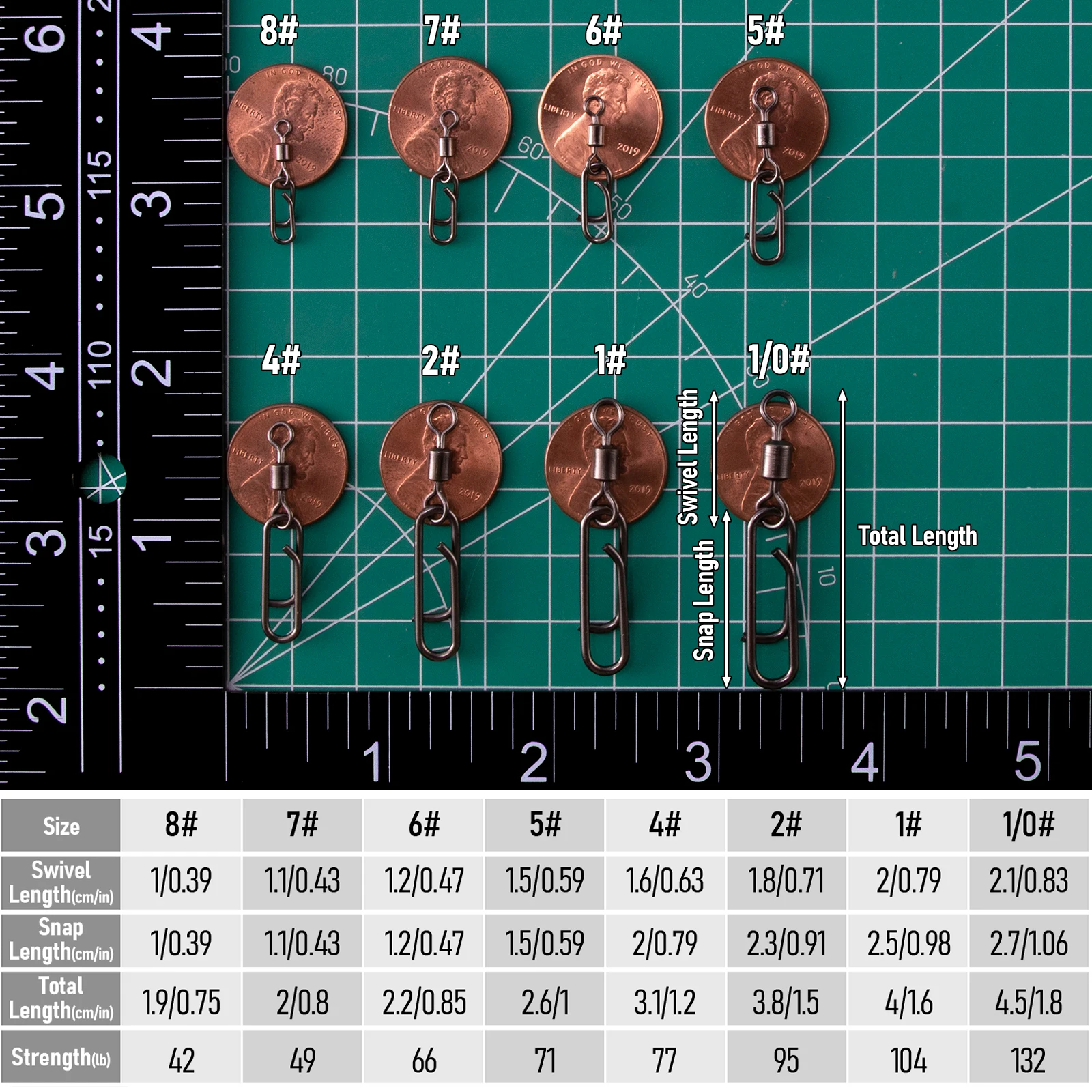 Broche giratorio acero inoxidable pesca - cambio rápido - imagen 3