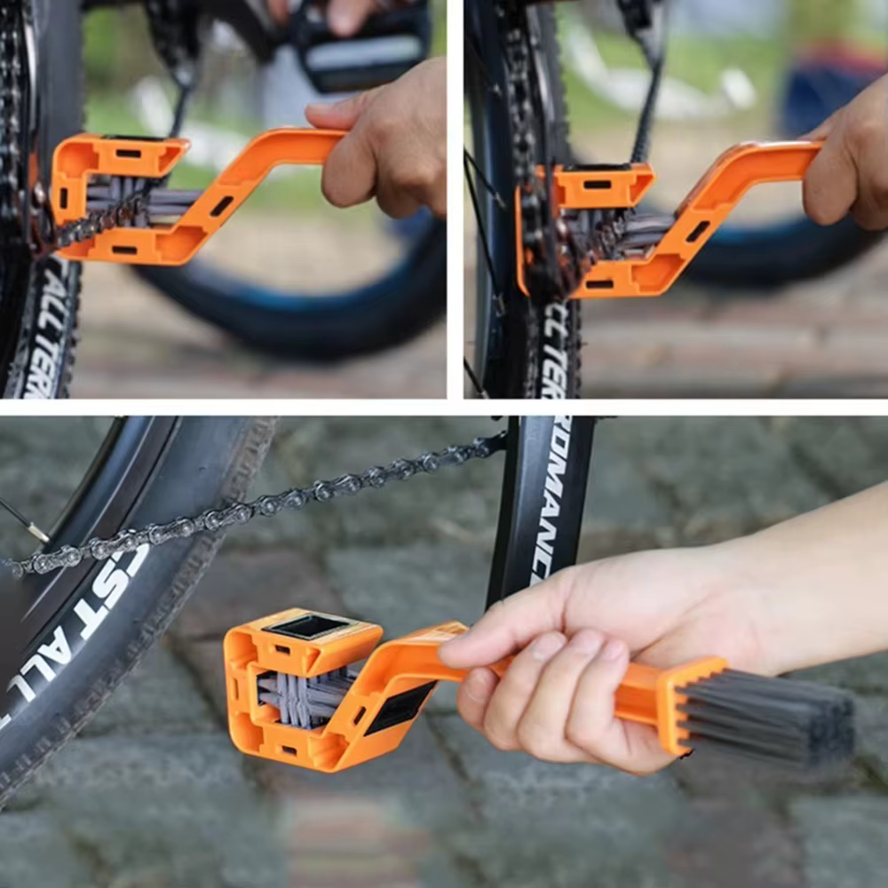 Cepillo limpieza cadena doble cabezal ABS portátil multifunción - imagen 4