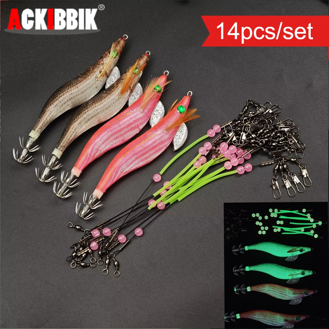 Señuelo EGI luminoso para calamar anti-enredos – pesca salada - imagen 5