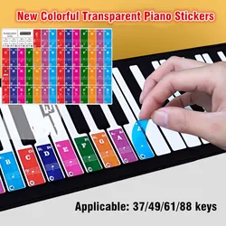 Pegatinas para teclado de piano – Símbolos y notas adhesivas transparentes