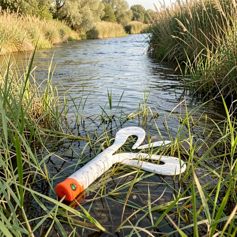 Señuelo cola doble aerodinámico para pesca de perca en río - imagen 4