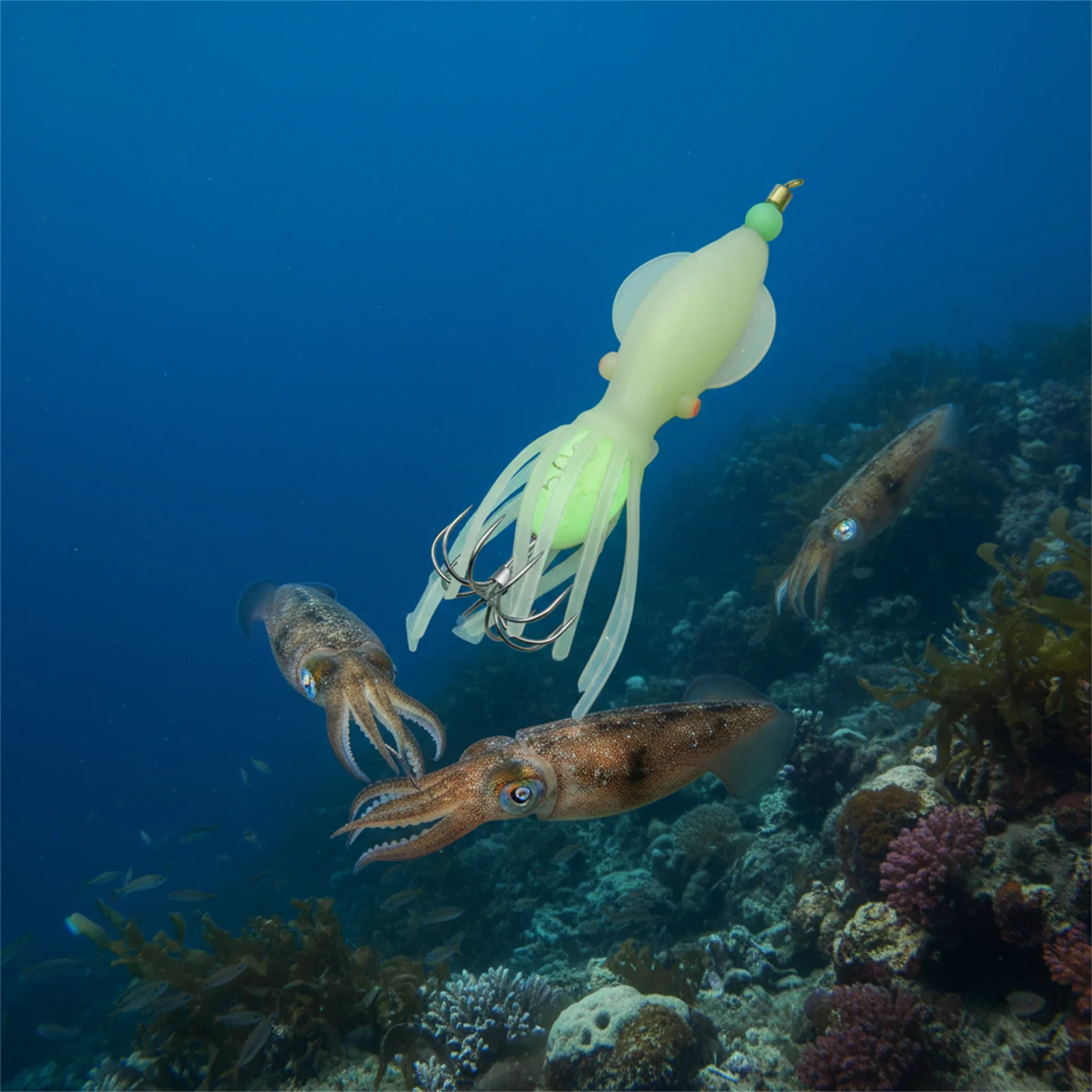 Jig Pulpo Realista TPE – Señuelo Agua Salada para Pargo y Cuchillo - imagen 2