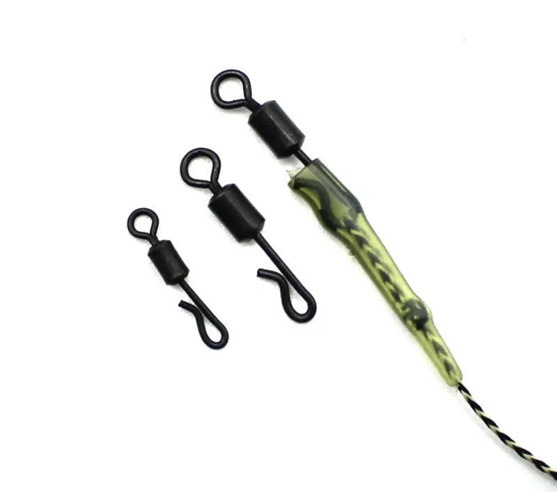 Giratorio de cambio rápido para pesca de carpa en acabado negro mate