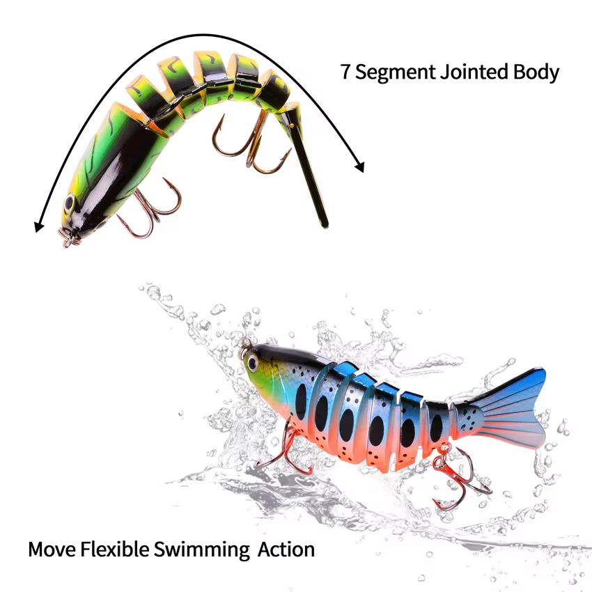 Señuelo wobbler multiarticulado para lucio – Movimiento natural - imagen 4