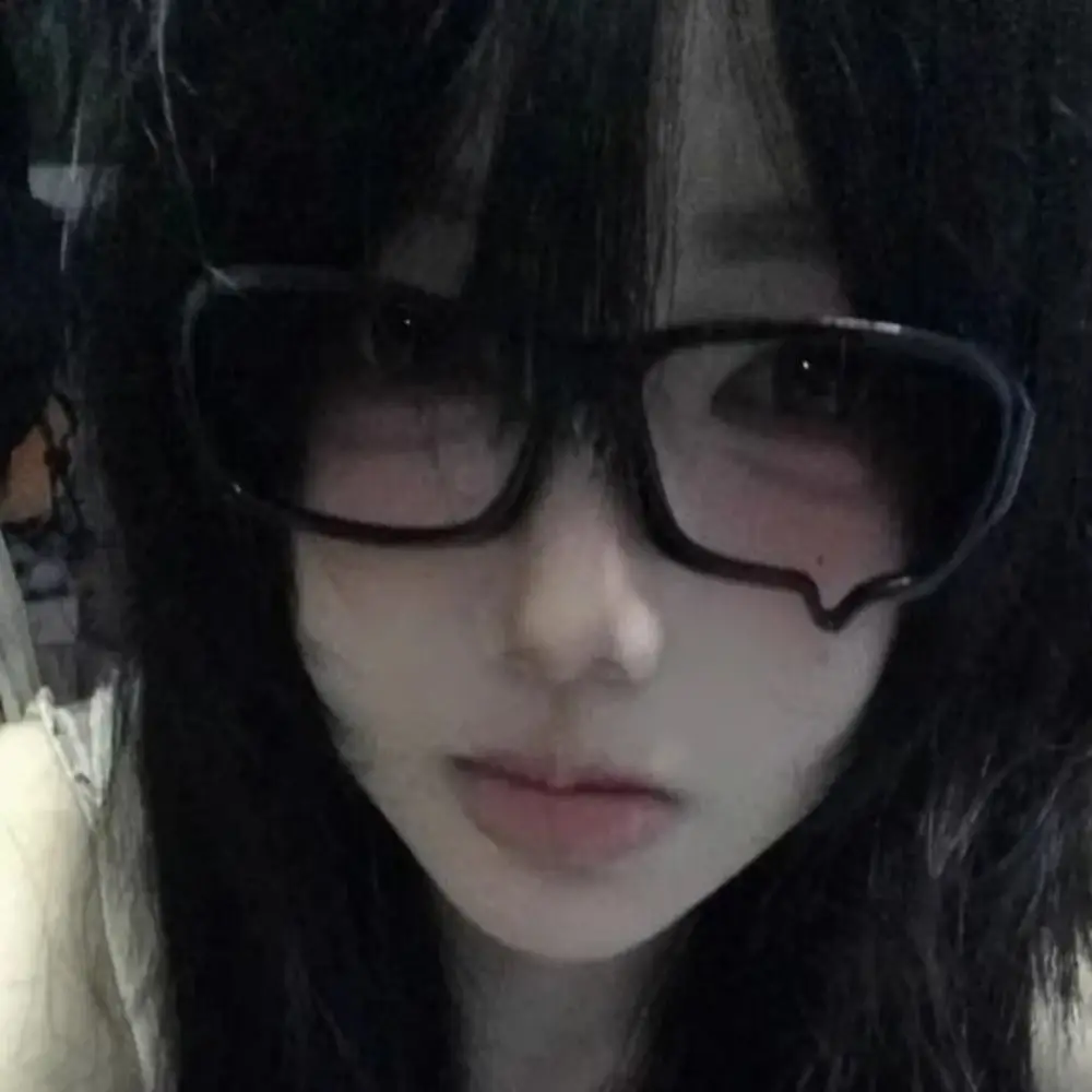 Gafas retro anime tears negro Y2K kawaii unisex cosplay - imagen 4
