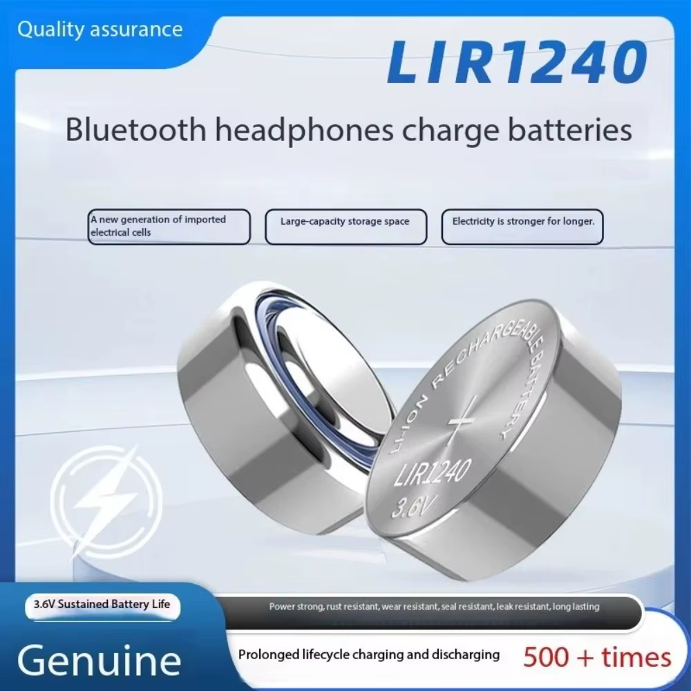Batería litio 3.6V LIR1240 recargable con cables para pesca - imagen 3