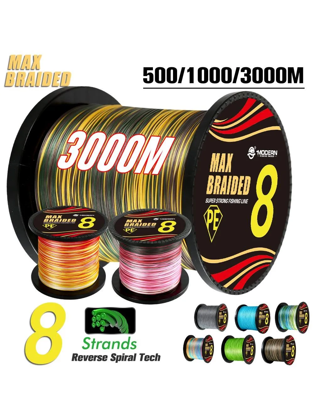 Detalle del tejido del hilo de PE trenzado