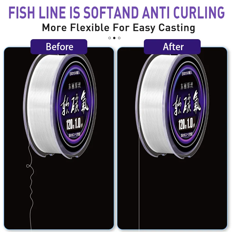 Sedal Zukibo Fluorocarbono Morado Toray para Pesca Hundimiento