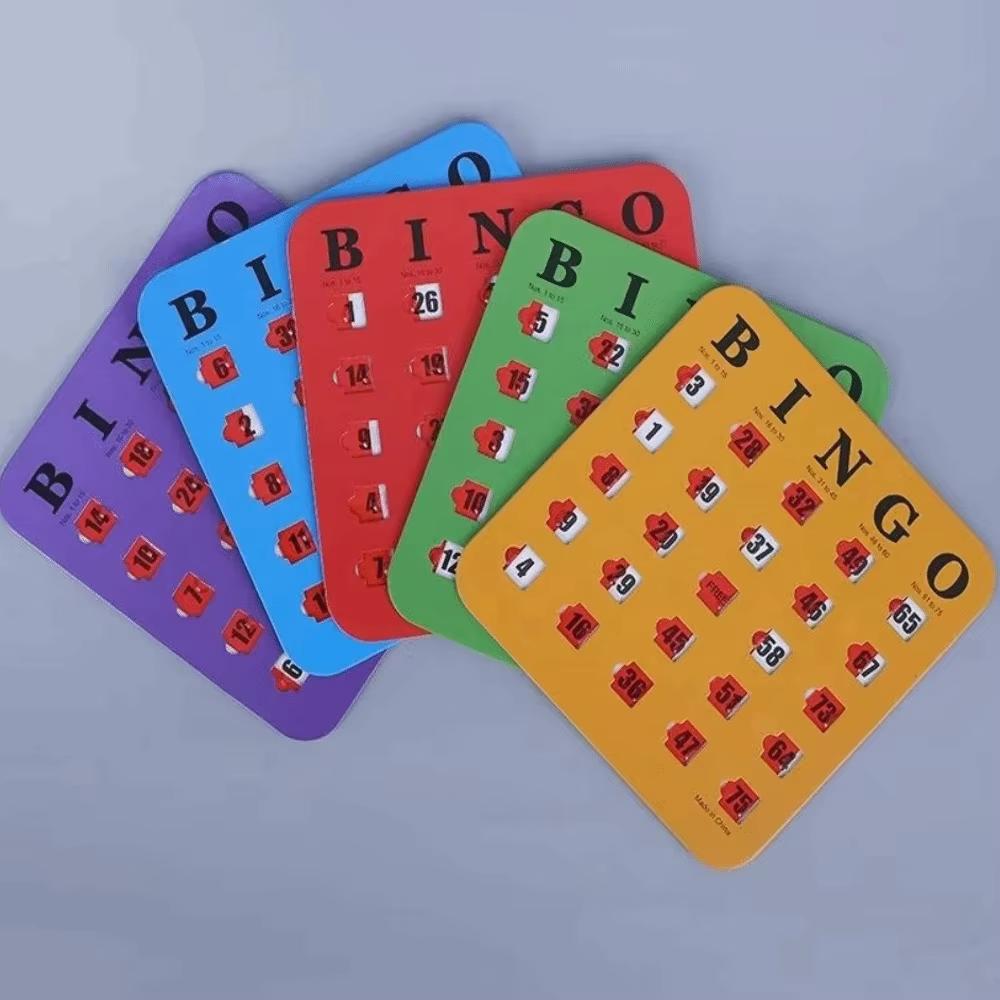 Cartas de Bingo con Ventana Deslizante – Gran Impresión, Reutilizables - imagen 5