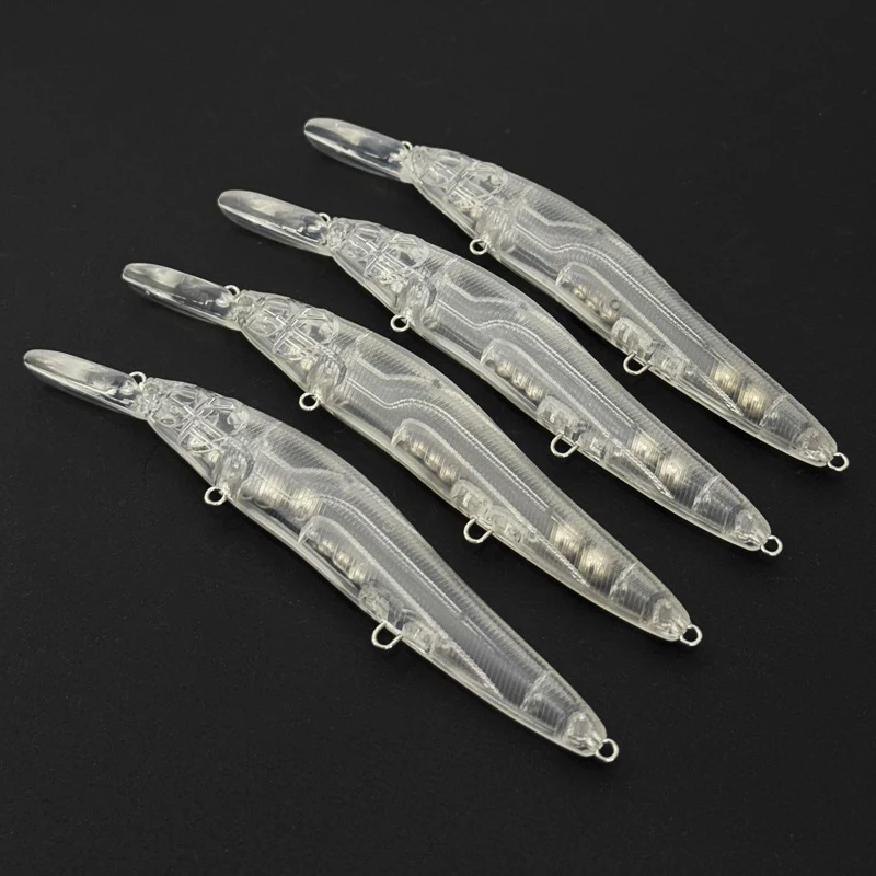 Minnow wobblers sin pintar de cuerpo transparente para DIY - imagen 4