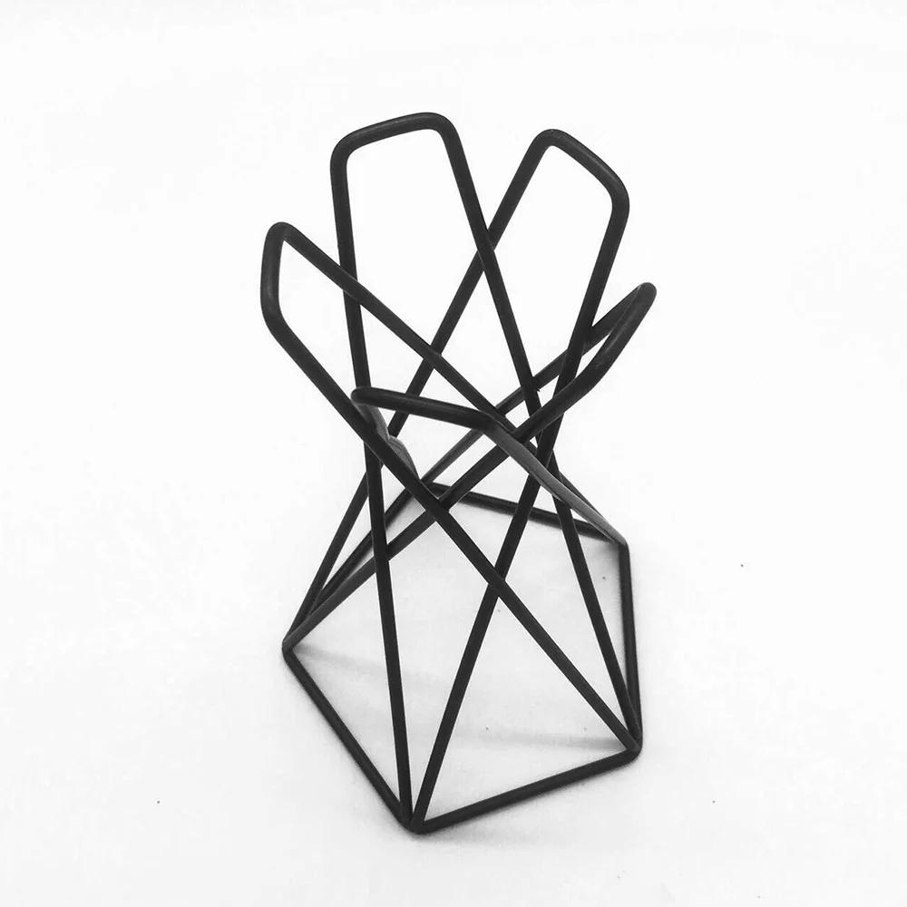 Soporte nórdico geométrico de hierro para tillandsia y plantas aéreas - imagen 4