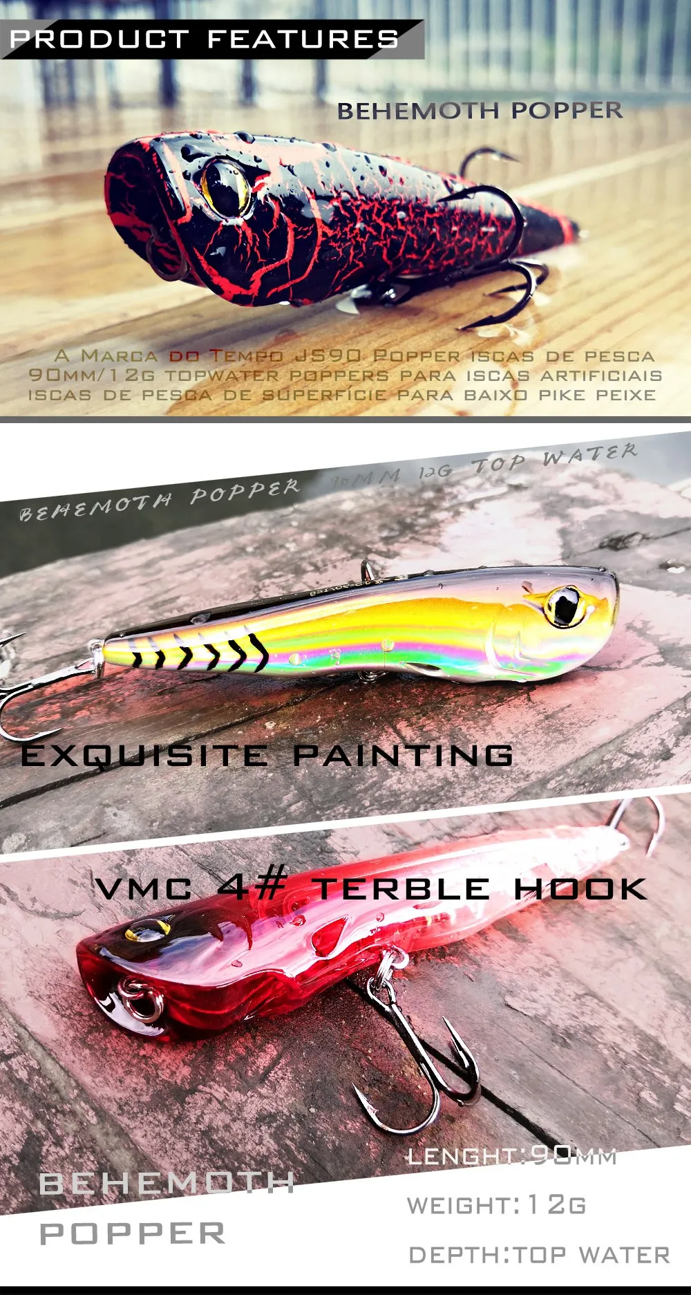 Señuelo Castfanatic JS90 12g en primer plano