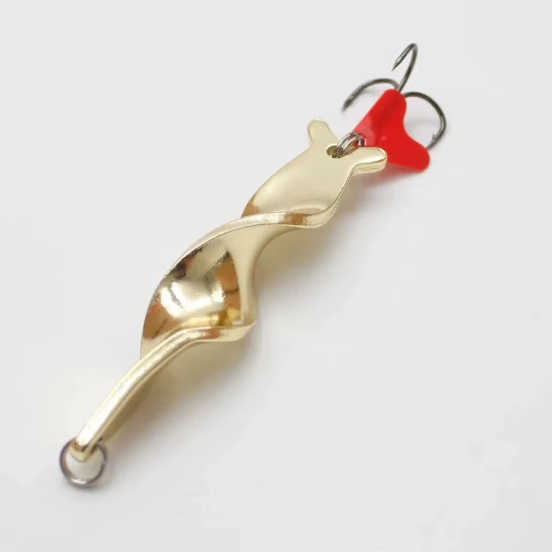 BRAVMACK Curricán Cucharilla Espiral Larga Metal Corazón Rojo - imagen 2