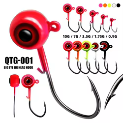 Anzuelos Jig Head ZYZHE resistentes para vinilo de agua dulce