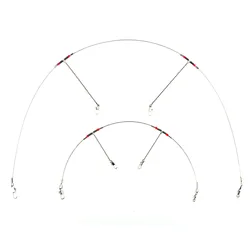 Aparejo surfcasting inox de doble brazo con eslabón giratorio
