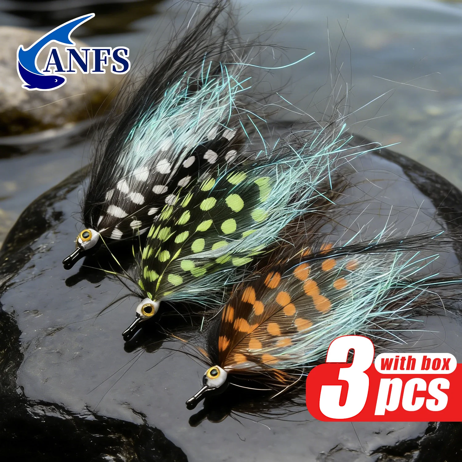 Moscas terrestres para pesca con mosca ANFS, atadas a mano - imagen 4