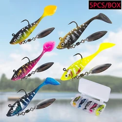 Swimbait T-Tail con spinner blade para lucio y trucha