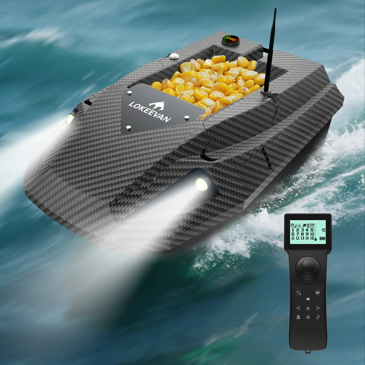 Barco cebador RC GPS con retorno automático D50B – red arrastre
