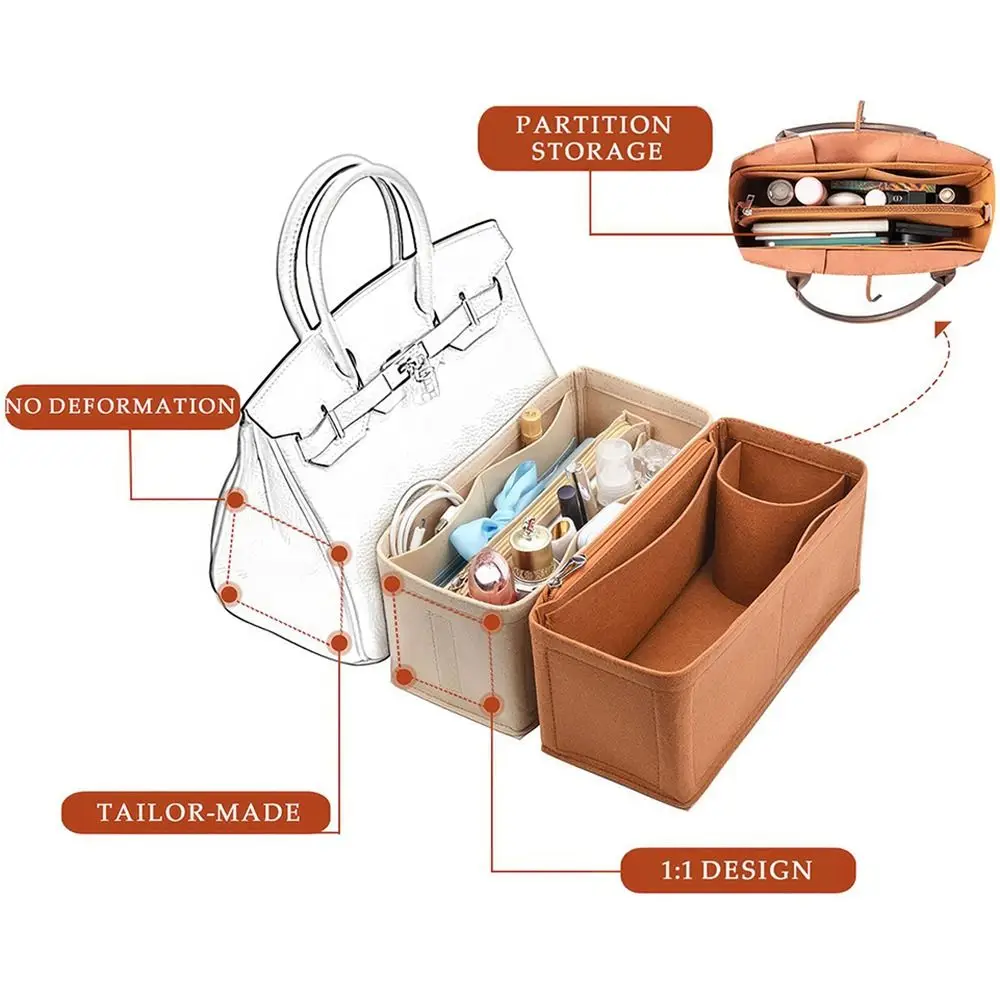 Bolsa de fieltro organizadora portátil para pesca, múltiples bolsillos - imagen 3