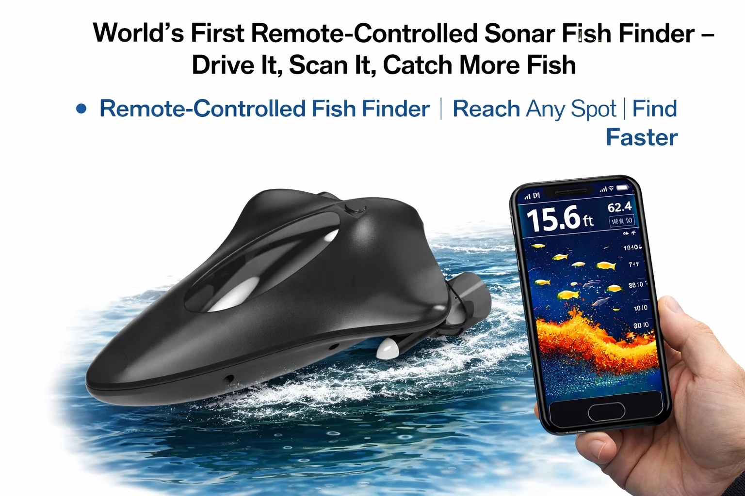 Buscador de peces WiFi con sonda y control remoto para pesca - imagen 3