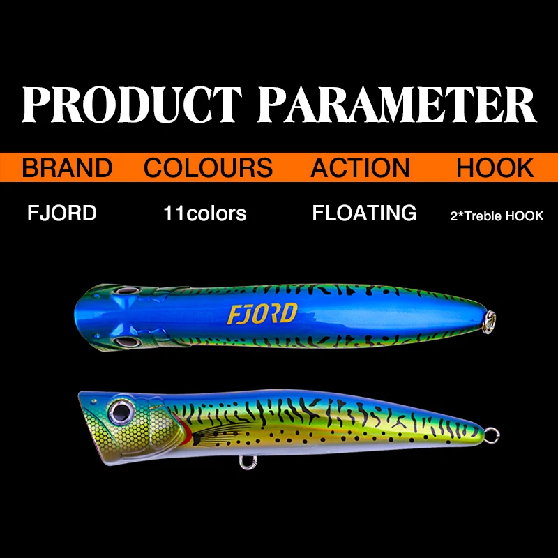 FJORD Popper Swimbait Ojo Grande – Señuelo Superficie Pesca