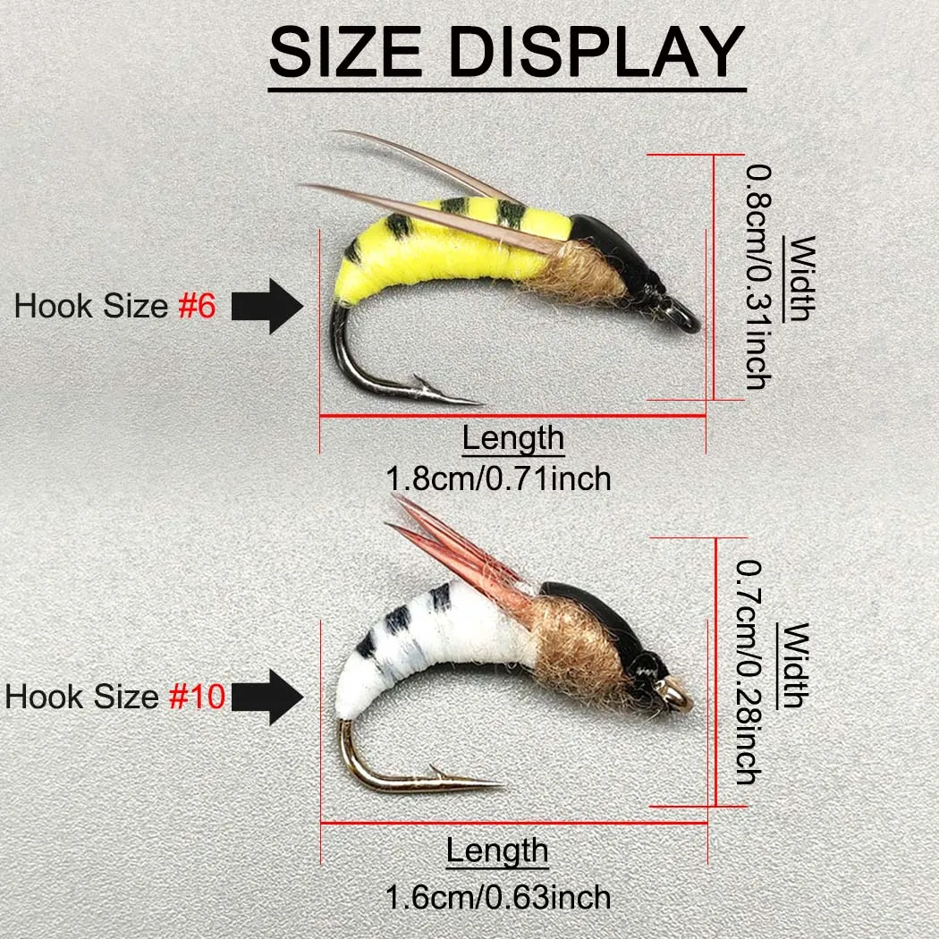 Moscas húmedas con ninfas para pesca de trucha y bagre - imagen 3