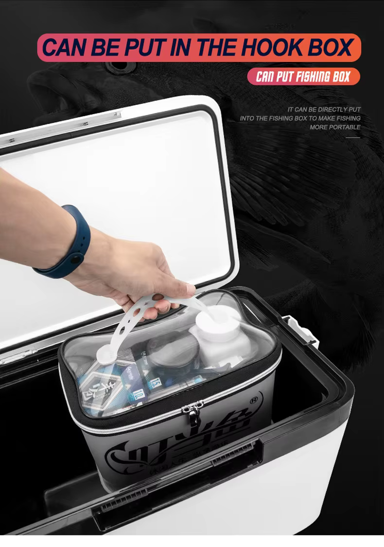 Cubo plegable en posición abierta y cerrada