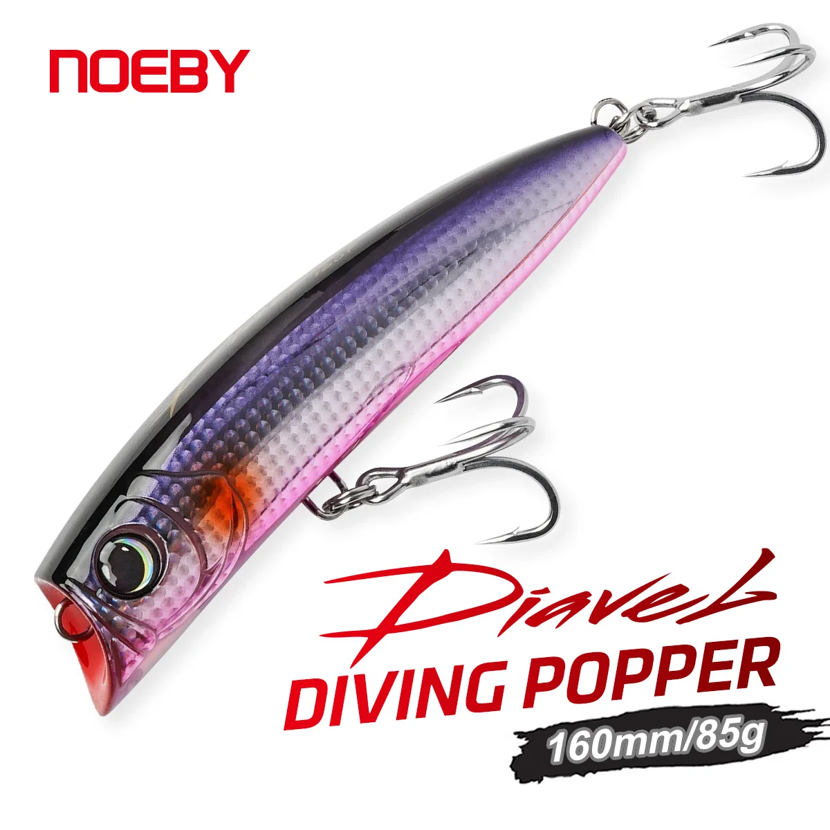 NOEBY Diavel Diving Popper flotante para GT y atún, agua salada