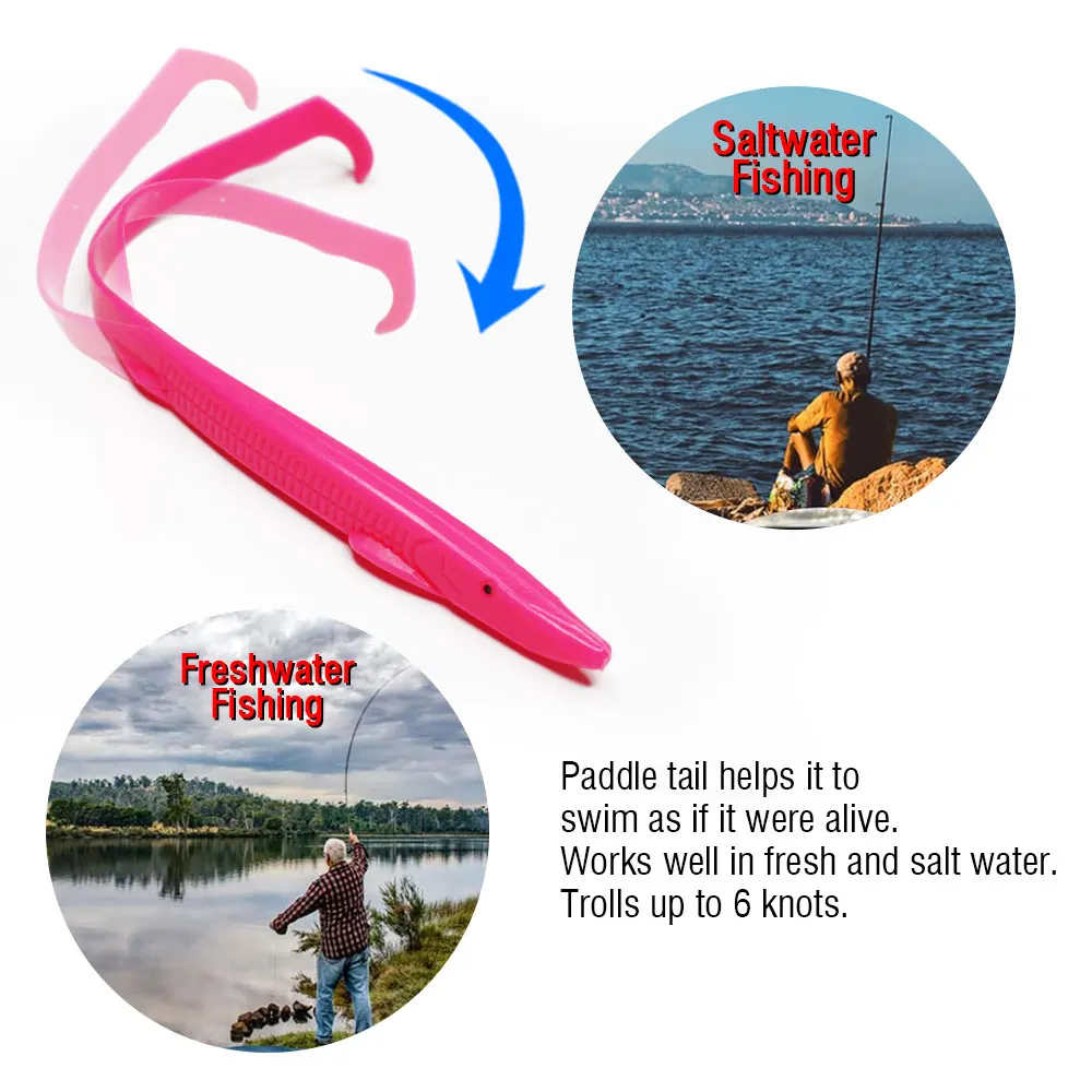 Señuelos de silicona swimbait con cola en T para agua dulce y salada - imagen 5