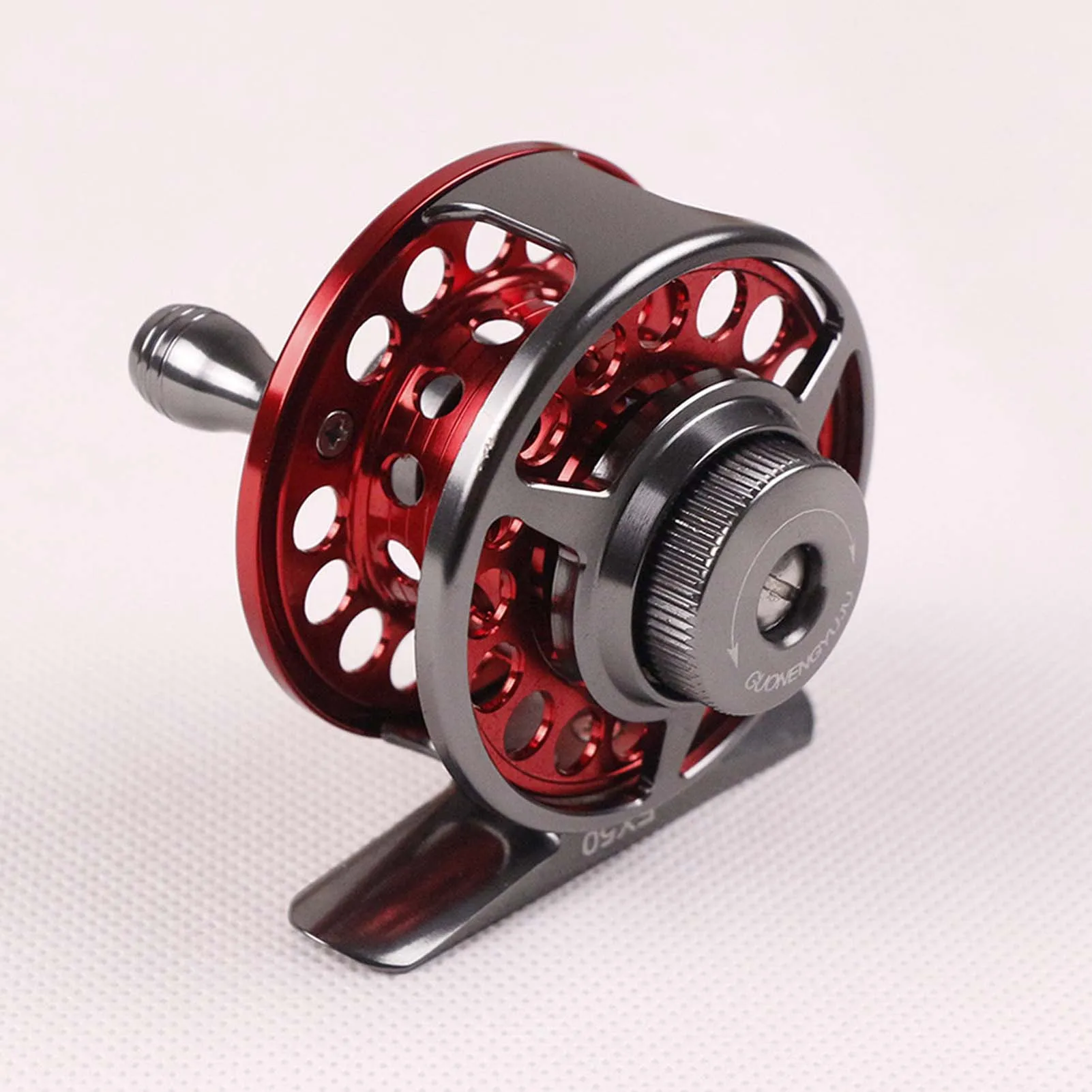 Carrete FREE FISHER para pesca en hielo, acabados metálicos