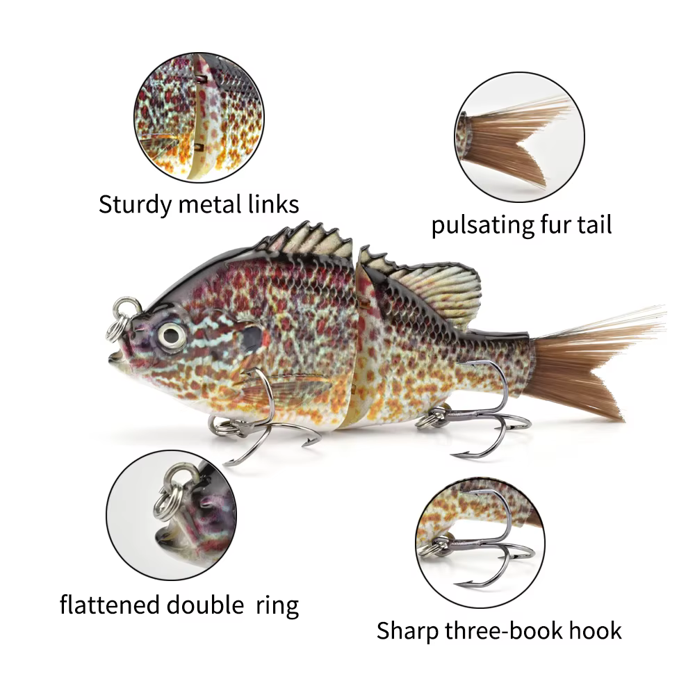 Señuelo Bluegill Glide Crankbait – Articulado Biónico 5 Ptas para Lubina - imagen 4