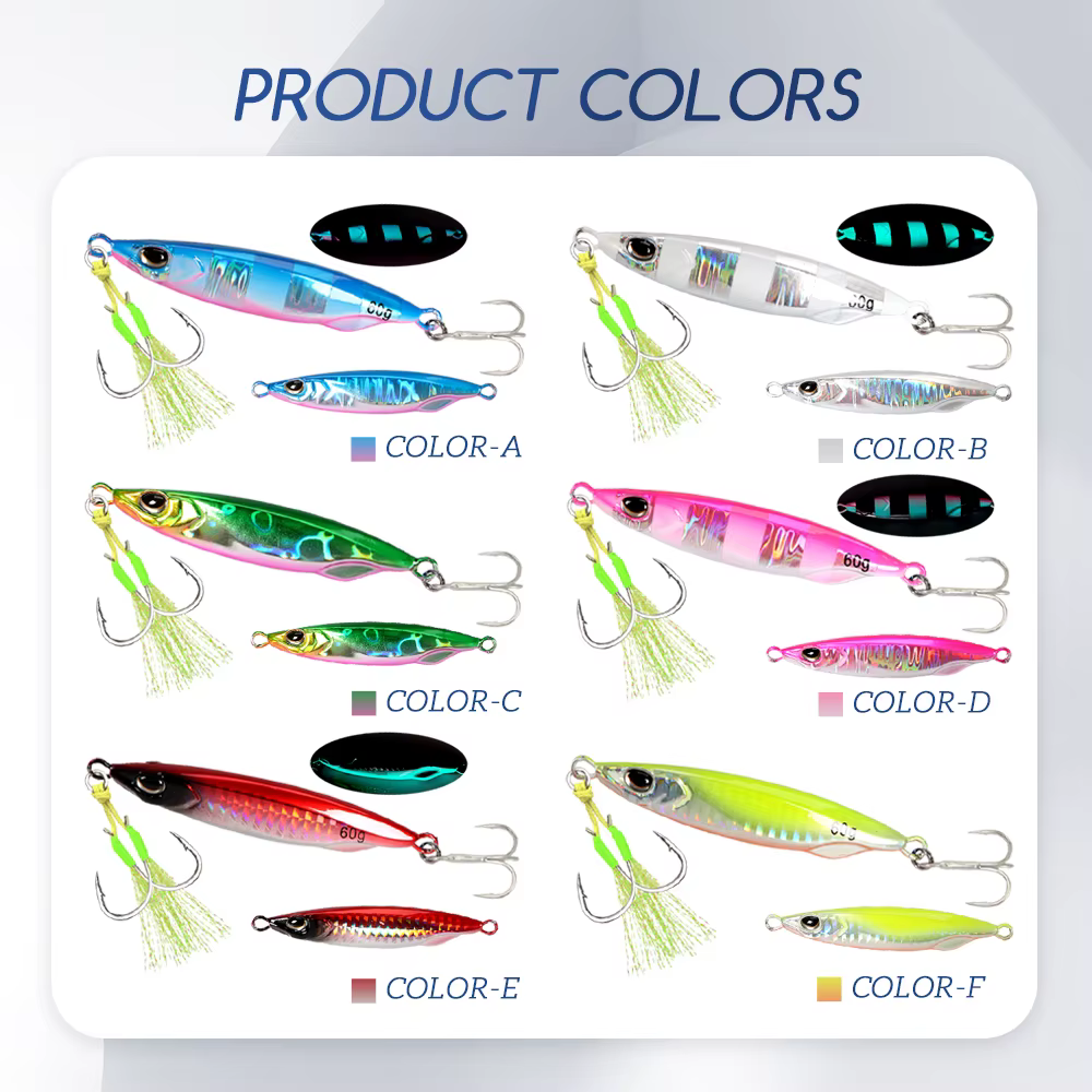 Jig Head TOLU Vertical Metal – Hundimiento rápido con ojos 3D 20-100g - imagen 2