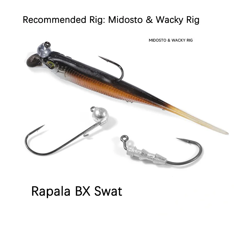 Midosto Wacky Rig flotante TPE blando rodante para lubina y lucio - imagen 2