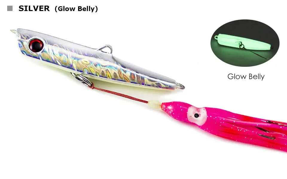 Countbass Inchiku Jigs 150 g con anzuelo de pulpo – Jigging calamar - imagen 4