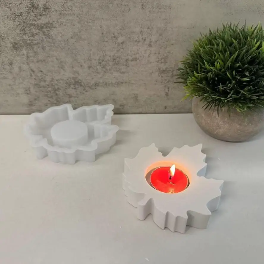 Molde de silicona hoja arce para cebo resina epoxi - imagen 4