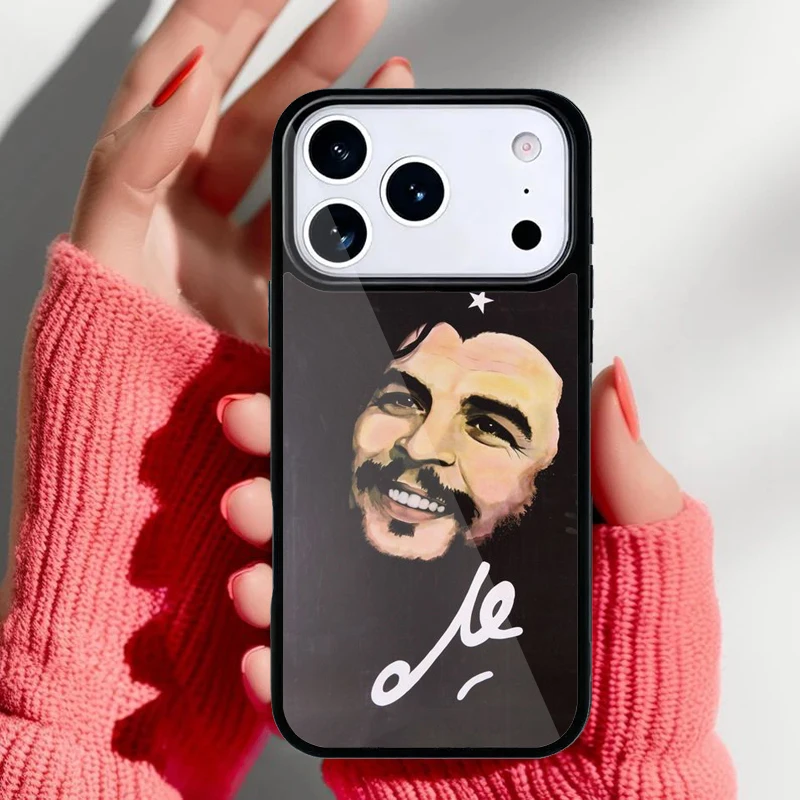 Funda Che Guevara — detalle del perfil y botones laterales