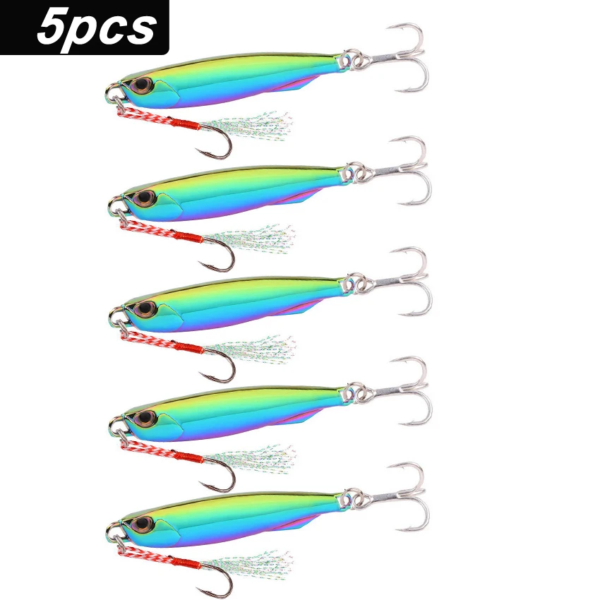 Comparativa entre los pesos de 7g y 10g del señuelo de jigging