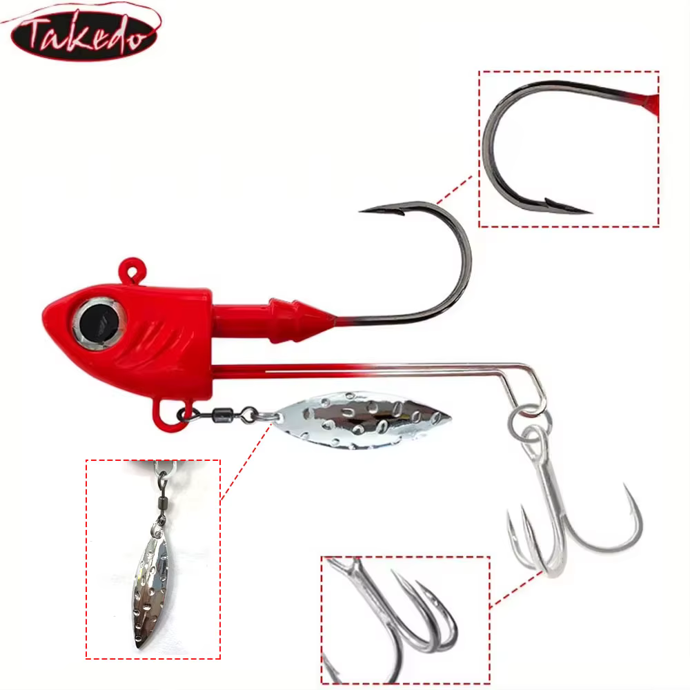 TAKEDO Señuelos VIB metálicos 10-40g – Lubina y perca - imagen 5