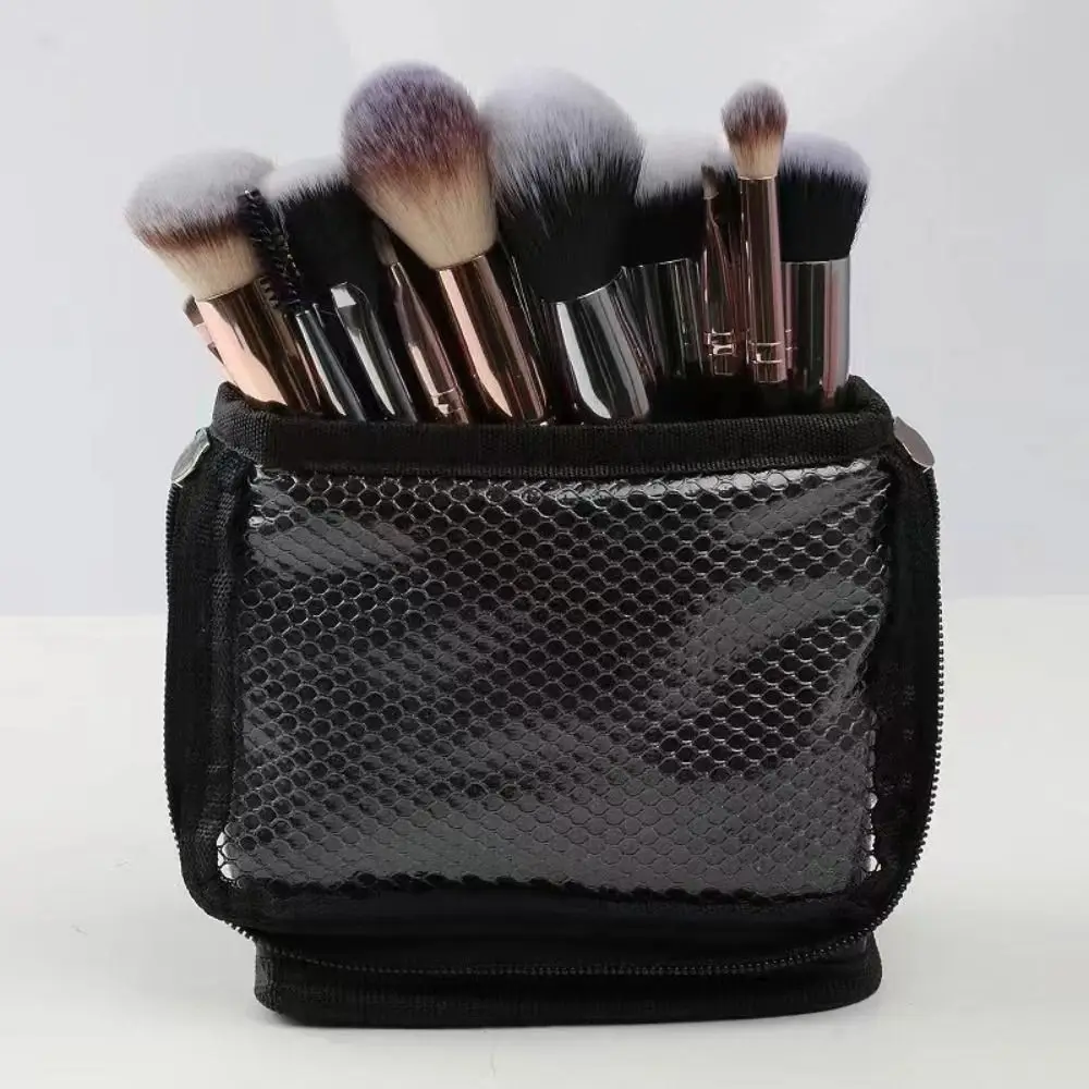 Bolsa impermeable para brochas de maquillaje vertical plegable