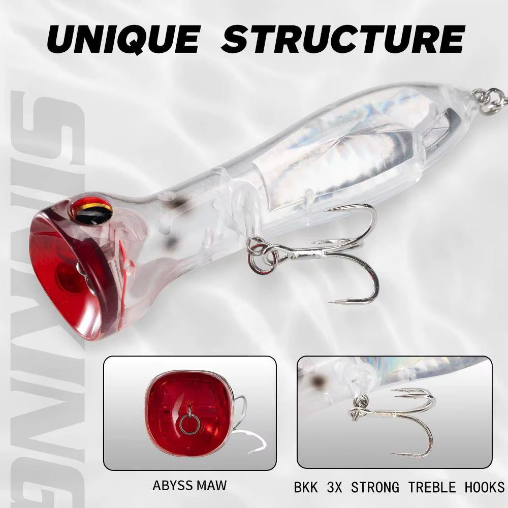 Hunthouse PRISM ROAR Popper flotante para pesca de lubina - imagen 4