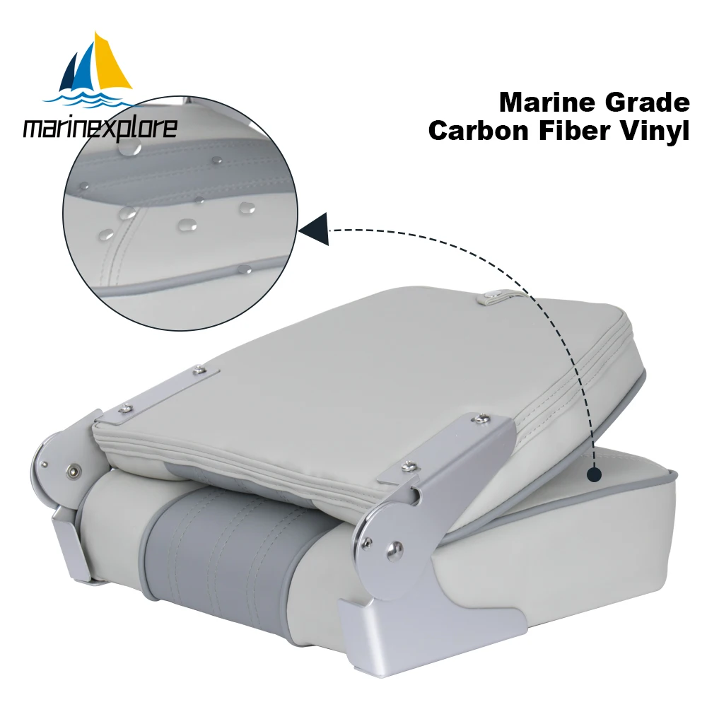 Asiento de pesca plegable – PVC duradero para barcos y lanchas - imagen 2