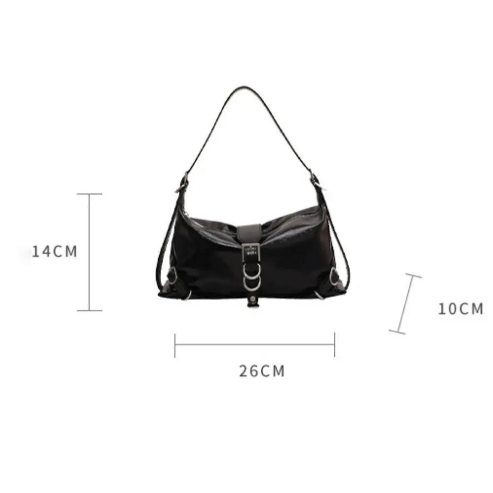 Bolso bandolera de cuero liso con cremallera y gran capacidad - imagen 3