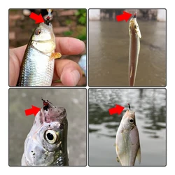 Anzuelos triples para pesca con mosca - Plumas de trucha