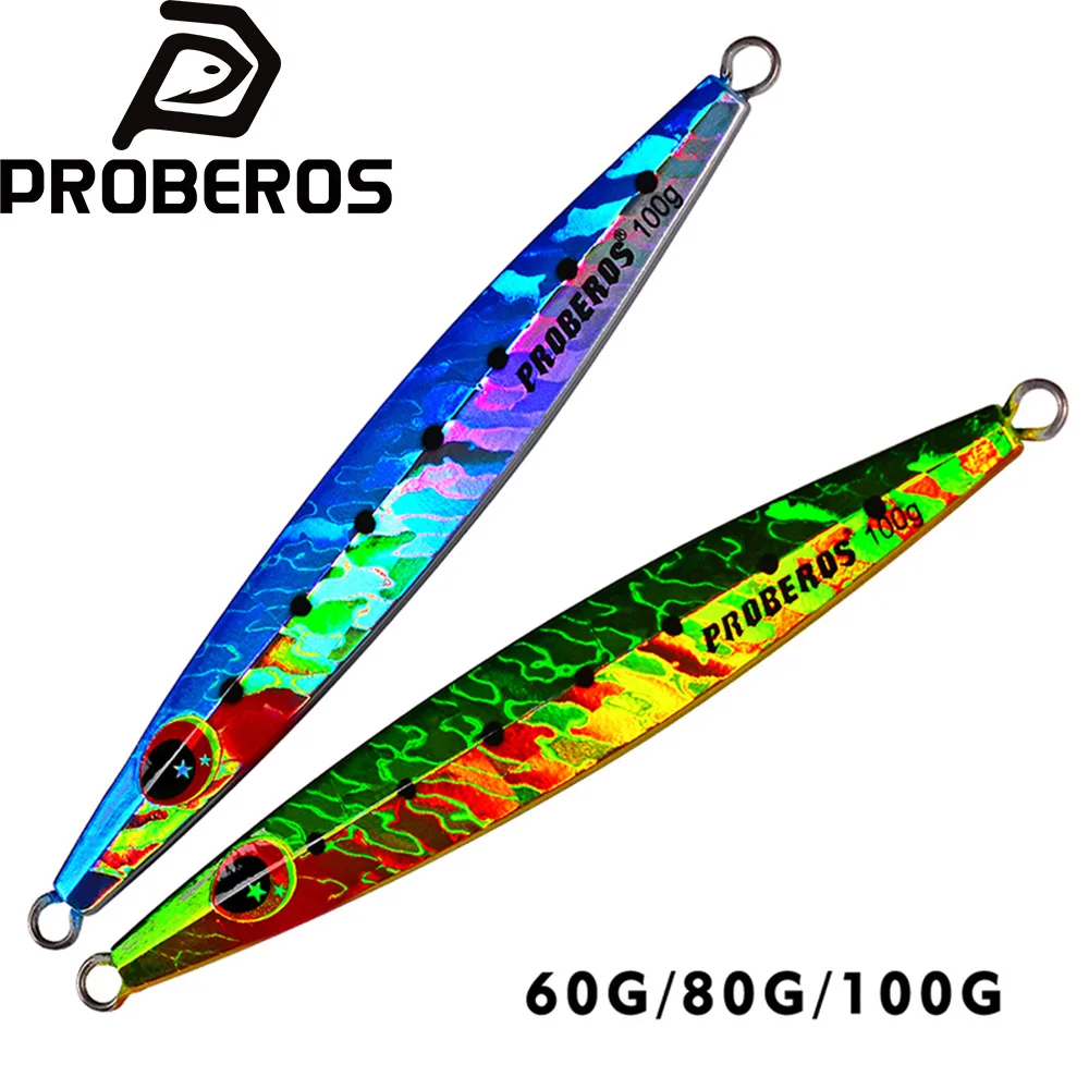 PROBEROS señuelo jigging metálico vertical 3D láser para lubina - imagen 3