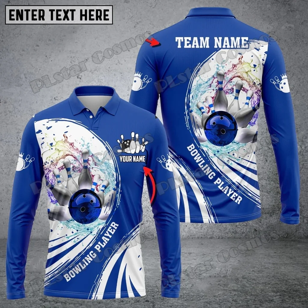 Polo manga larga Crashing The Pins Water – Estampado 3Dbolos unisex - imagen 4