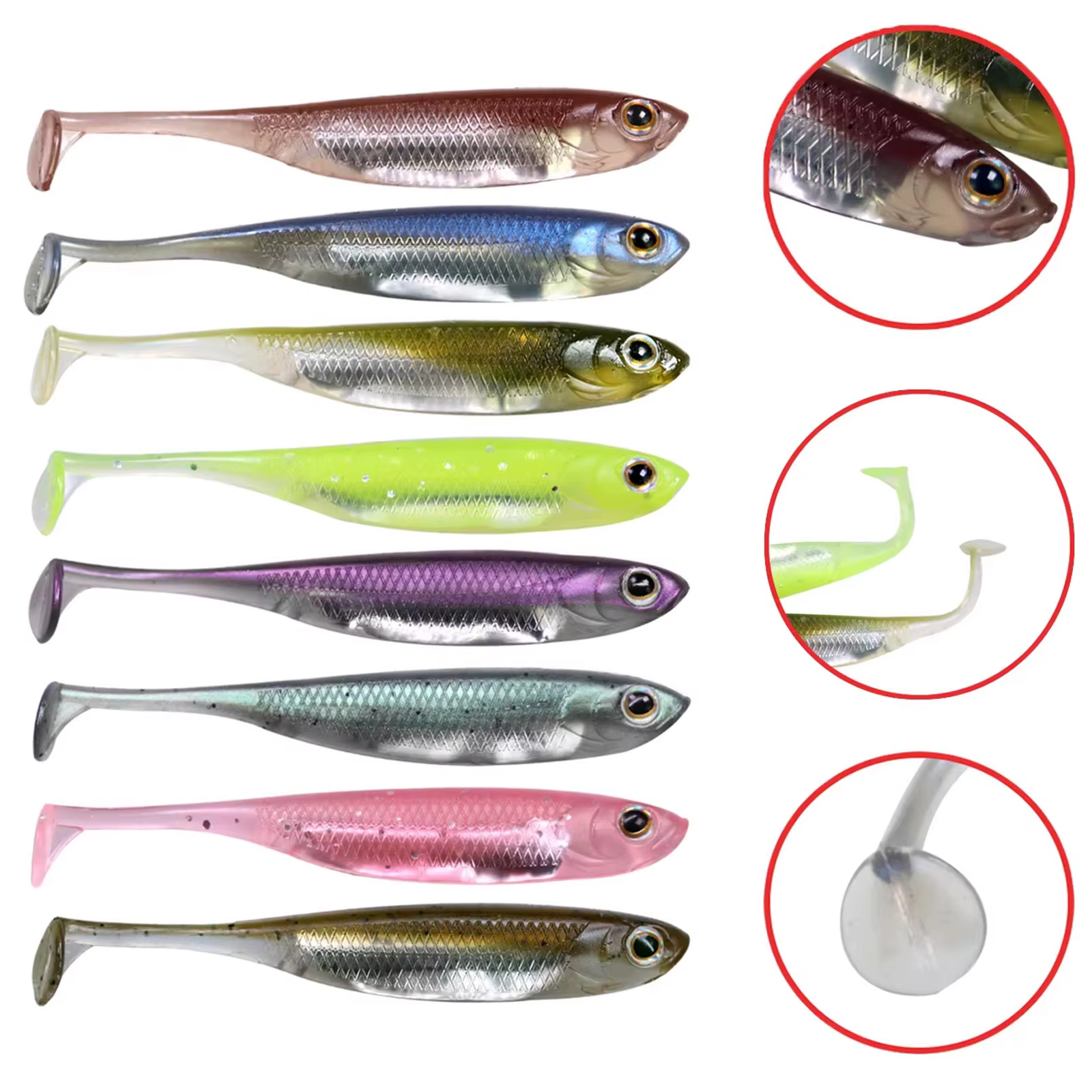 THKFISH Swimbait blando 8cm paleta agua dulce